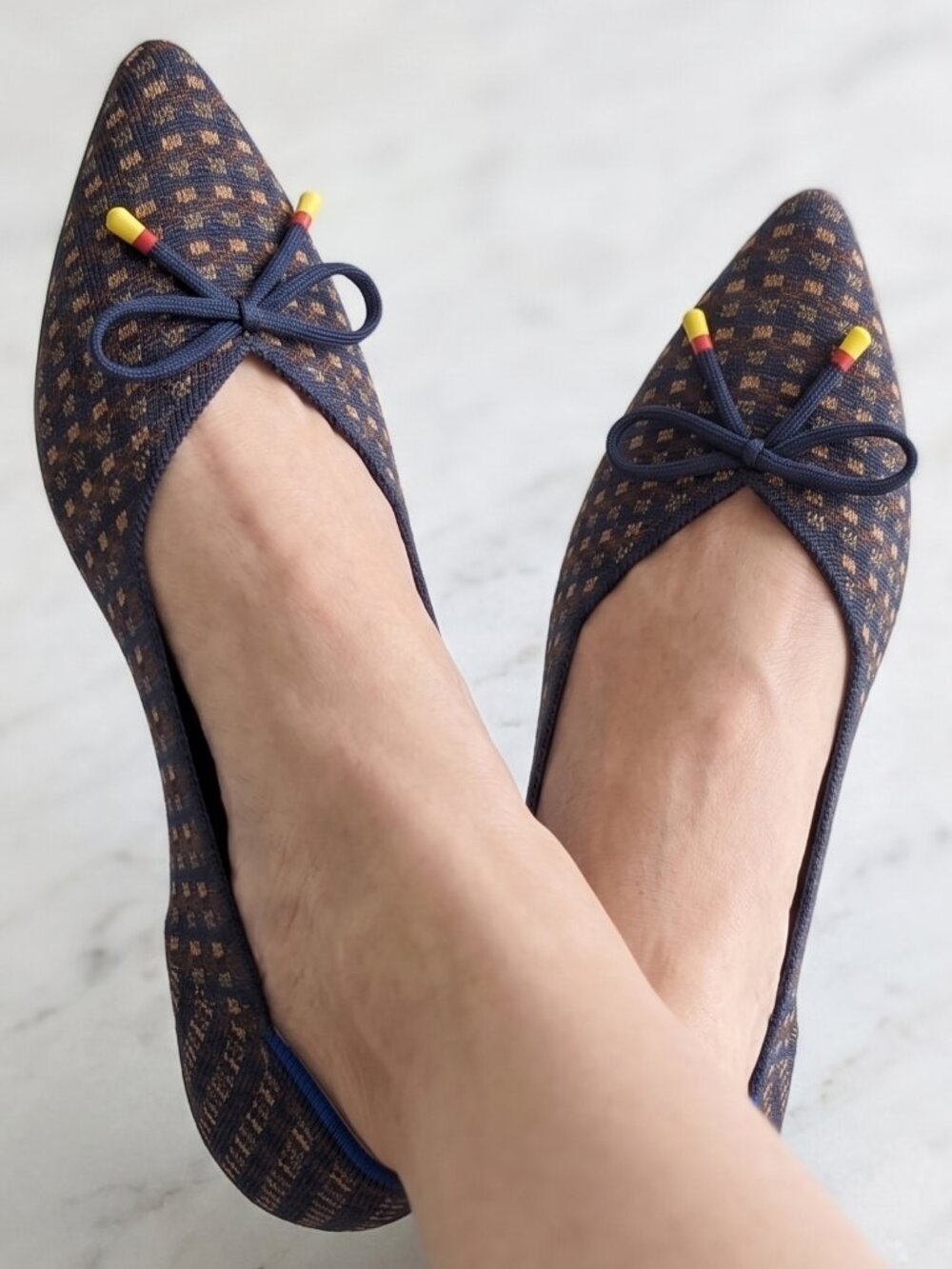 Rothy's The Bow Point Evening Metallic Flats 10.5